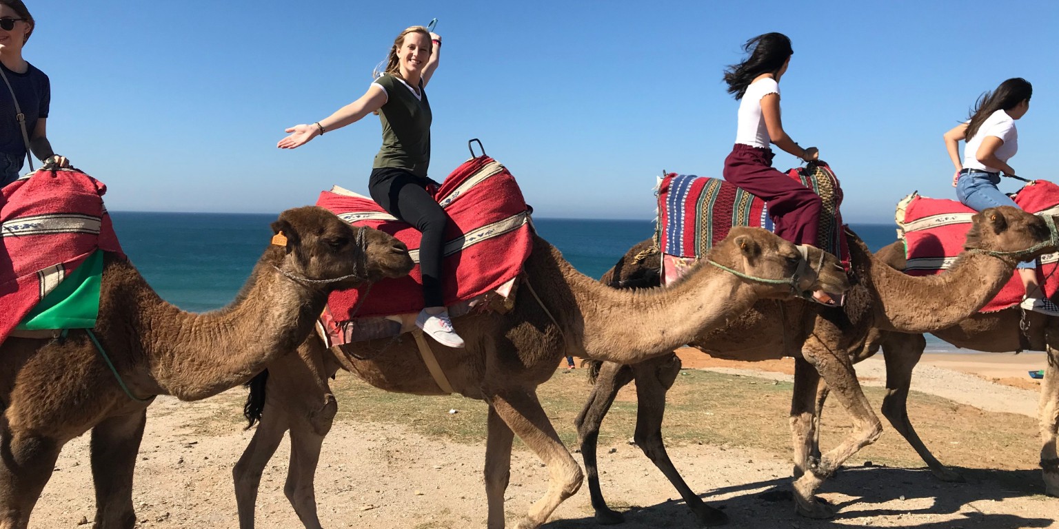 HIEP recipients in Africa - Camel riding in Morocco
